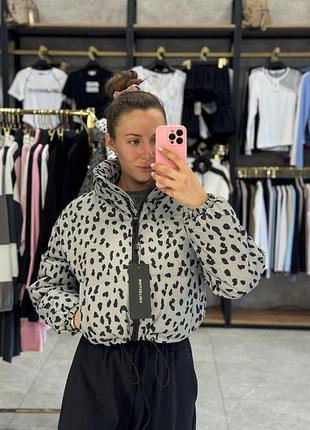 Кроп куртка укорочена куртка осінь демісезонна куртка коротка куртка лео сіра куртка осіння куртка