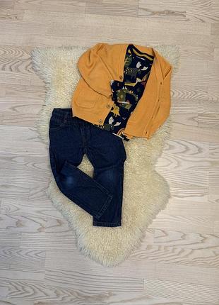 Одяг на хлопчика 100 -104 см джинси, лонгслів, кофтинка