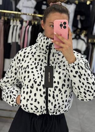 Біла стильна куртка лео леопардова куртка осінь демісезонна куртка