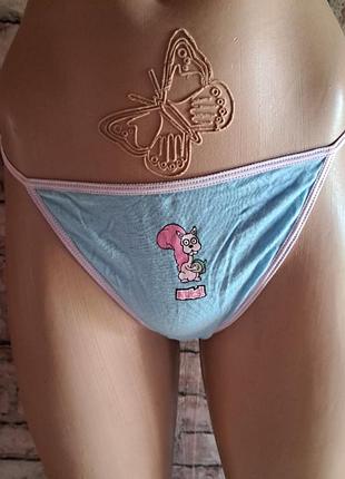 Стринги голубые