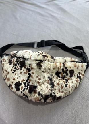 Поясна сумка, бананка із кролика, handmade