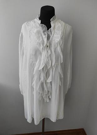 Шикарная натуральное 30 % шелк 70% вискоза платье туника блузка италия от obsession