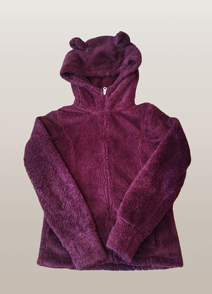 Мягкая и теплая флисовая кофта-худи с ушками