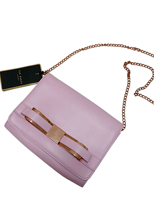 Сумка жіноча маленька ted baker зі шкіри рожева