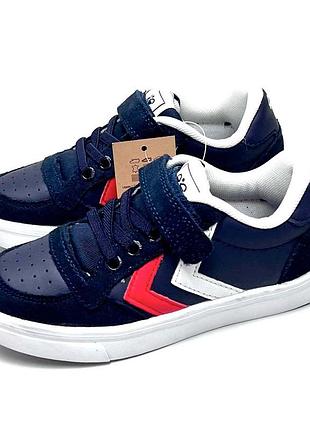 Детские кожаные кроссовки мальчику размер hummel