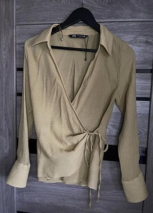 Рубашка на запах zara