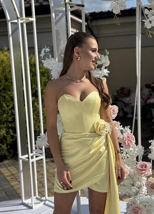 Сукня жовта корсетна українського бренду ketry atelier