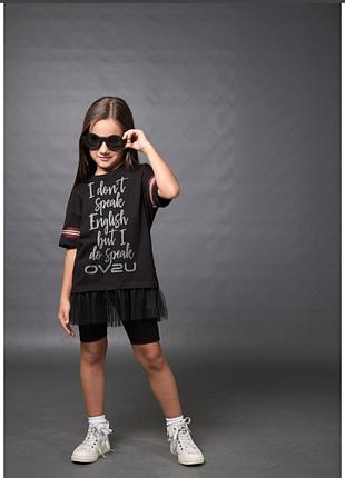 Платье - футболка для девочек 2-4 лет