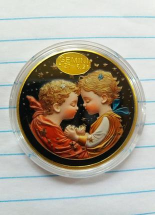Монета близнецы. знак зодиака
