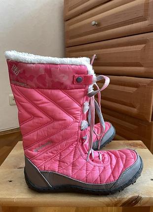 Чоботи зимові рожеві columbia 22 см