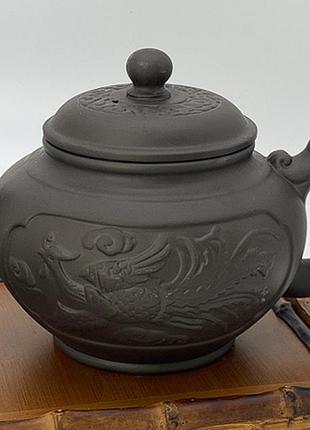 Чайник глиняный 700 мл чжуняо-феникс (темный)