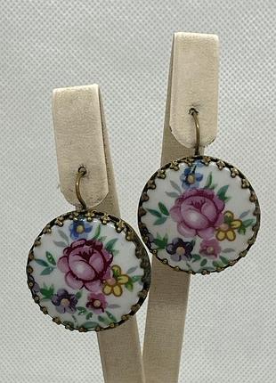 Серьги вінтаж біжутерія