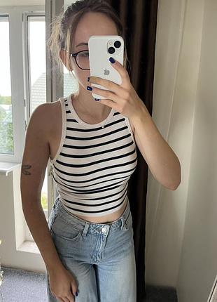 Топ h&m в смужку