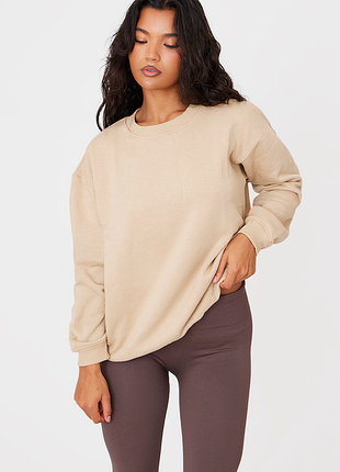 Бежевый базовый свитшот унисекс