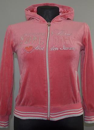 Нежная велюровая кофта, толстовка lirenhang (11-12 лет)