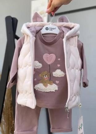 Повсякденний костюм 3-ка для дівчинки