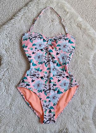 Слитный купальник в цветочный принт