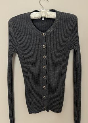 Кофта сіра на ґудзиках armani