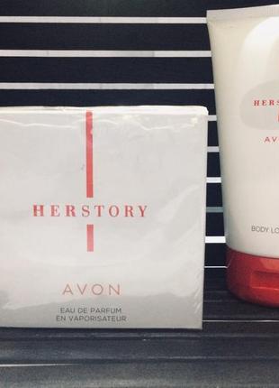 Avon herstory набор лосьон парфюмированная вода1 фото