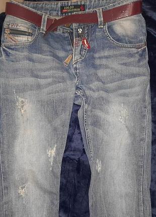 Женские рваные джинсы бойфренды xxs с декоративными потерностями, подвесками