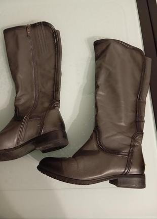Сапоги женские темно-серые евро зима