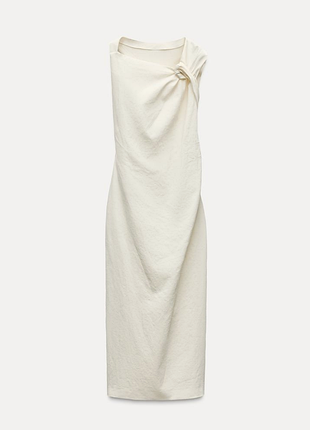 Льняное платье zara