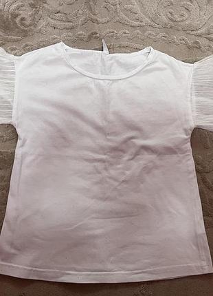 Святкова біла блузка кофтинка на дівчинку