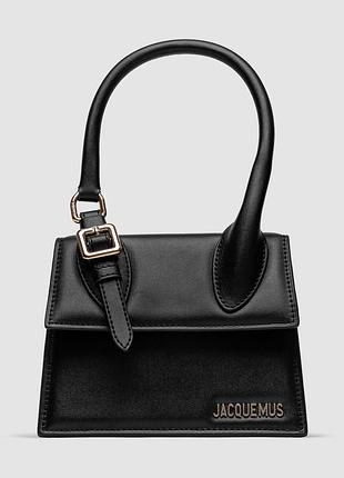 💎 jacquemus le chiquito moyen boucle black 17 x 14 x 7.5 см