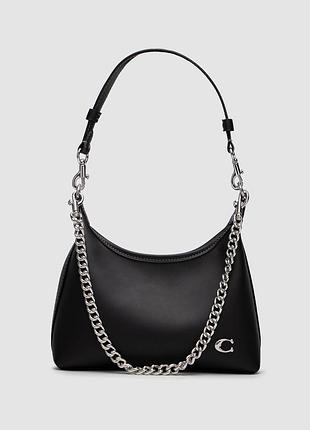 💎 coach juliet shoulder bag black smooth leather 25 х 15 х 9 см