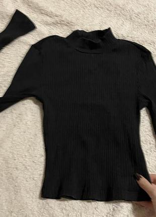 Топ з рукавами в рубчик