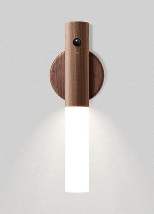 Настенный светильник – ночник wood light с датчиком движения
