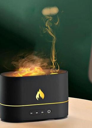 Ультразвуковий зволожувач повітря flame mist з ефектом полум'я та підсвічуванням на 7 кольорів