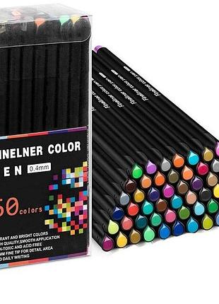 Набор профессиональных разноцветных линеров для рисования fineliner color 60 цветов
