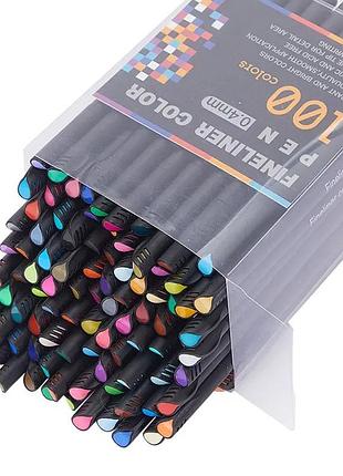 Набор профессиональных разноцветных линеров для рисования fineliner color 100 цветов