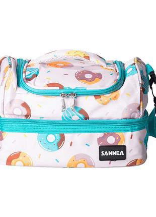 Ланч бег 25×15×15 (см) сумка для їжі в школу термосумка 7 (л) дитяча для ланчу, пікніка рожевий hp-14-11