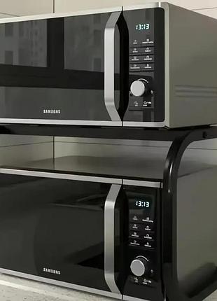 Кухонний стелаж-органайзер tand-5 для мікрохвильовки • полиця для кухні з металевим каркасом 53×32×32 см