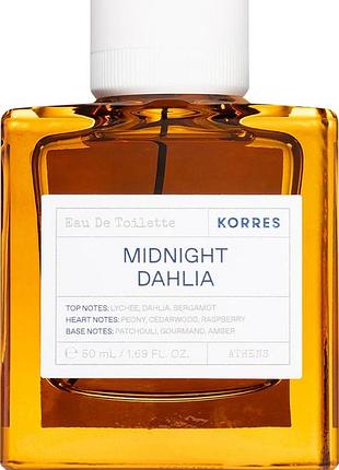 Туалетна вода унісекс korres midnight dahlia  50 мл