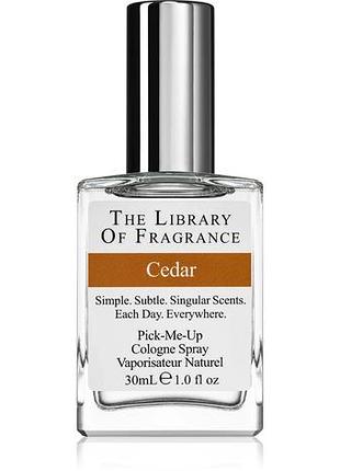 Одеколон для чоловіків the library of fragrance cedar  30 мл