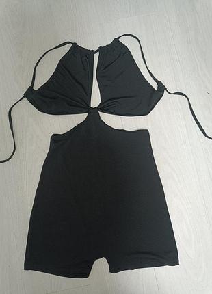 Чорний комбінезон shein