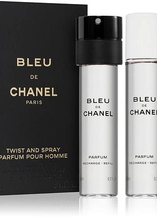Парфумована вода для чоловіків chanel bleu de chanel  3× 20 мл