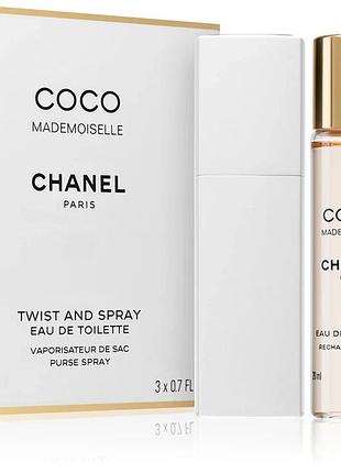 Туалетна вода для жінок chanel coco mademoiselle  3× 20 мл