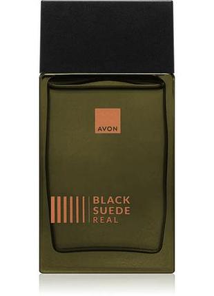 Туалетна вода для чоловіків avon black suede real intense  100 мл
