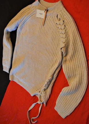 Светр, пуловер vero moda комір стійка зі шнурівкою спереду розмір m2 фото