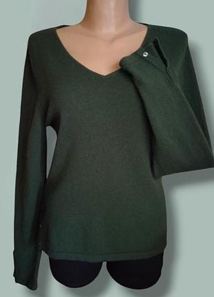 Jardin prive светр 100% кашемір з вирізом. гудзиками р. 46-48 франція