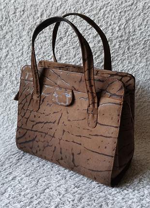 Сумка винтаж кожаная винтажная сумка саквояж  редикюль lamprom made in italy