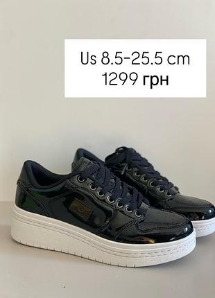 Кроссовки женские guess черные на платформе us8.5-25.5