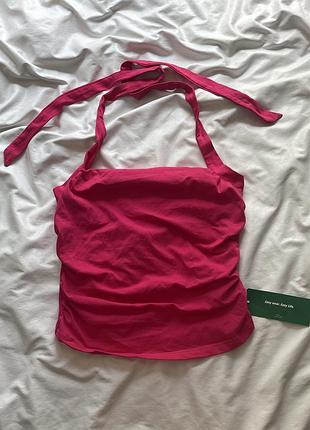 Топ від shain з відкритою спиною , рожевий