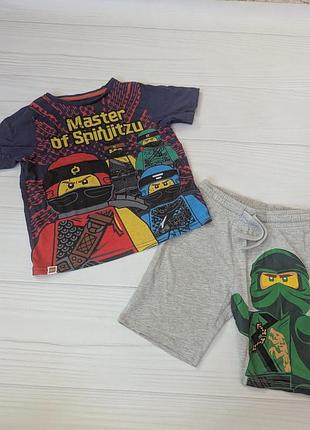 Комплект костюм футболка шорты 4-5 ниндзя
