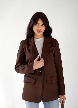 Пиджак женский на подкладке черный розовый шоколад