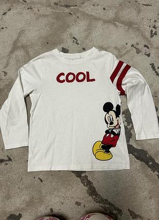 Футболка з довгим рукавом, лонгслів з mickey mouse